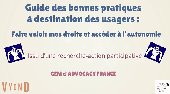 Visuel guide usagers advocacy Guide a destination des usagers